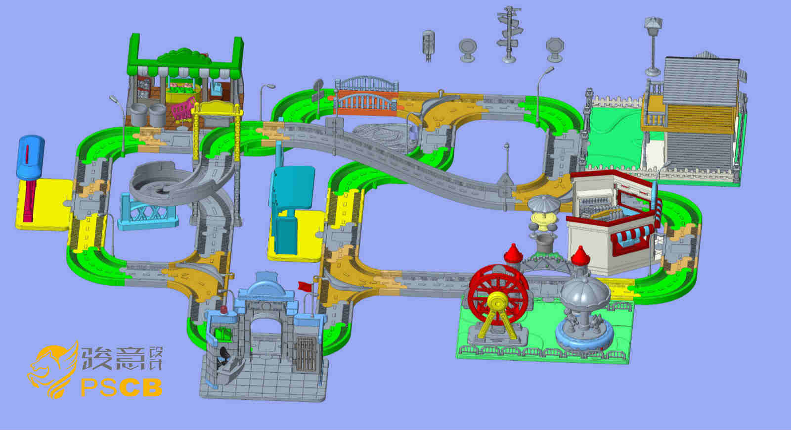 兒童過家家軌道玩具結構設計 兒童過家家軌道玩具結構設計